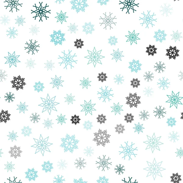 Light Blue Vector Seamless Background Xmas Snowflakes Snow Blurred Abstract — Stock Vector