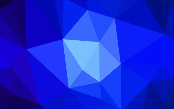 Dunkelblauer Vektor Polygon Abstrakter Hintergrund Farbenfrohe Illustration Polygonalen Stil Mit — Stockvektor