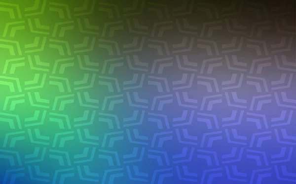 Светло Голубой Зеленый Векторный Фон Изогнутыми Кругами Креативная Иллюстрация Халтурном — стоковый вектор