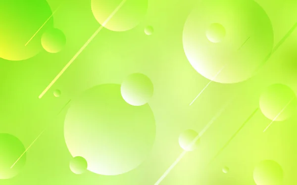 Fondo Verde Claro Vector Amarillo Con Puntos Ilustración Abstracta Con — Vector de stock