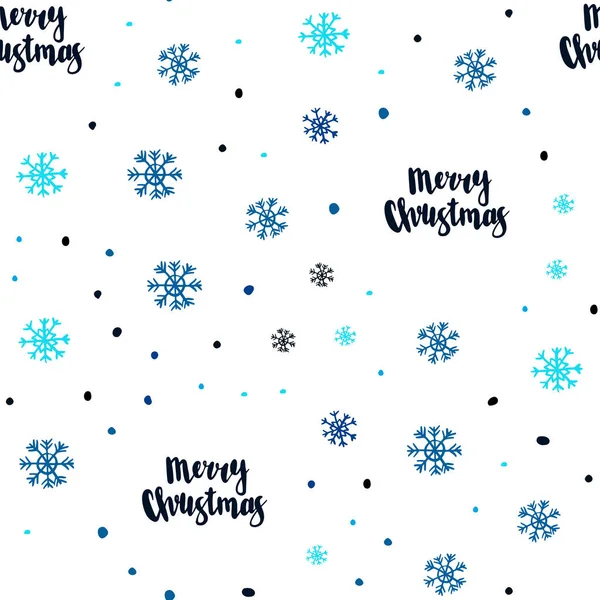 深蓝色矢量无缝模式与圣诞节雪花 闪耀着五颜六色的插图与雪在圣诞节样式 时尚面料 壁纸的图案 — 图库矢量图片