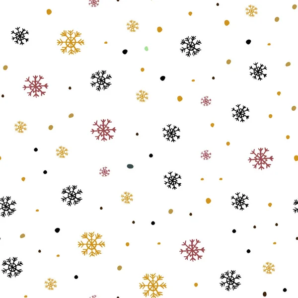 Fond Sans Couture Vecteur Multicolore Foncé Avec Flocons Neige Noël — Image vectorielle