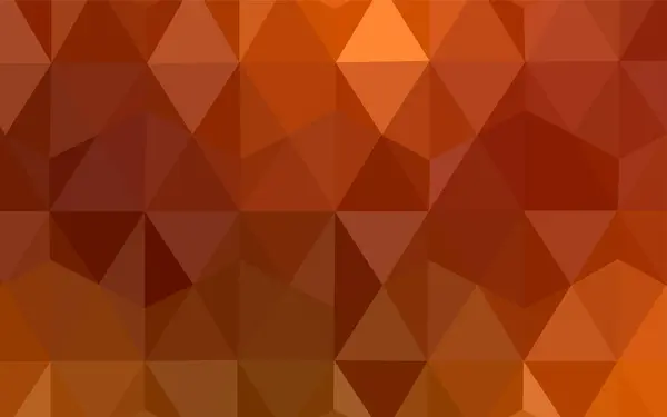Modello Poligonale Vettoriale Arancione Scuro Elegante Illustrazione Poligonale Luminosa Con — Vettoriale Stock