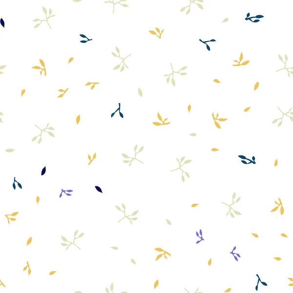 Vecteur Multicolore Clair Fond Abstrait Sans Couture Avec Des Feuilles — Image vectorielle