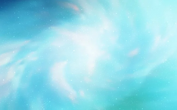 Bleu Clair Fond Vectoriel Vert Avec Étoiles Galaxie Design Décoratif — Image vectorielle