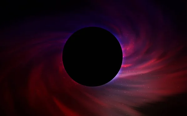 Azul Oscuro Textura Vectorial Roja Con Agujero Negro Galaxia Diseño — Vector de stock