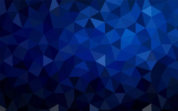 Modelo Triângulos Gradiente Vetorial Blue Escuro Ilustração Colorida Brilhante Com — Vetor de Stock