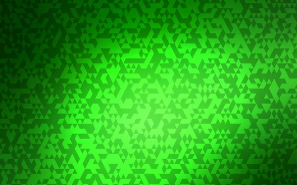 Fond Vectoriel Vert Clair Avec Triangles Illustration Avec Ensemble Triangles — Image vectorielle