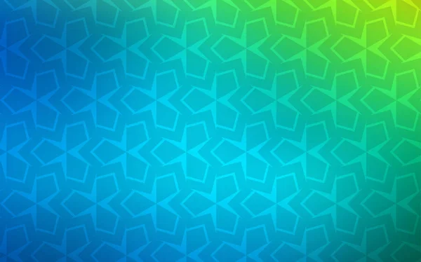 Azul Claro Cubierta Vectorial Verde Estilo Poligonal Rectángulos Sobre Fondo — Vector de stock