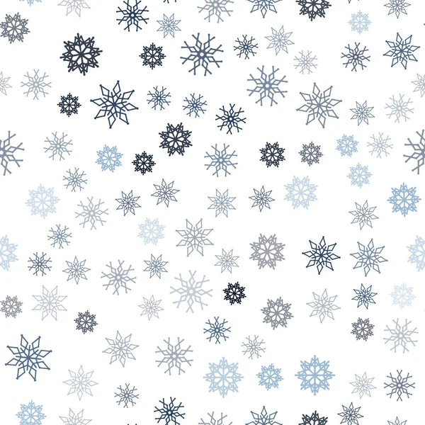 Vecteur Bleu Foncé Couverture Transparente Avec Beaux Flocons Neige Neige — Image vectorielle