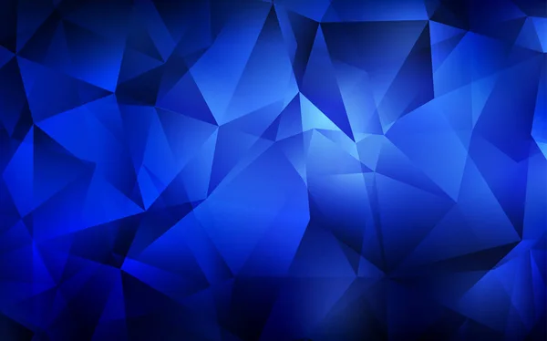 Layout Vetorial Blue Escuro Com Linhas Triângulos Bela Ilustração Com — Vetor de Stock