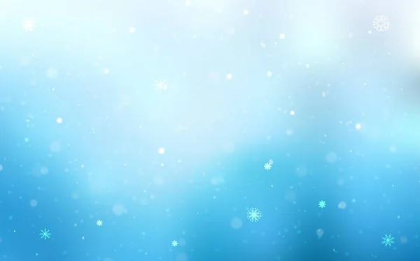 Легкие Синие Векторы Искушают Ледяными Снежинками Сияющая Цветная Иллюстрация Снегом — стоковый вектор