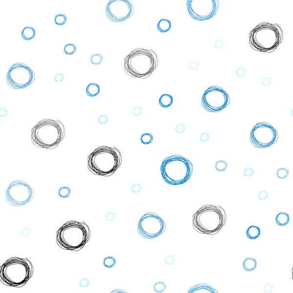 Dark Blue Vector Seamless Background Bubbles Blurred Bubbles Abstract Background — Stock Vector