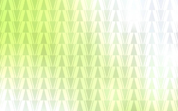 Hellgrüner Gelber Vektorhintergrund Mit Dreiecken Linien Schöne Illustration Mit Dreiecken — Stockvektor