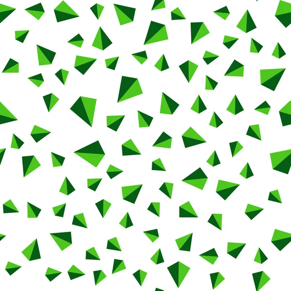 Vettore Verde Scuro Senza Cuciture Sfondo Isometrico Con Triangoli Illustrazione — Vettoriale Stock