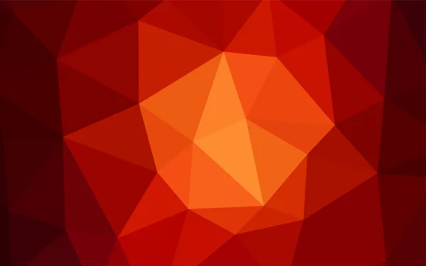 Rojo Oscuro Vector Amarillo Brillante Diseño Triangular Ilustración Abstracta Moderna — Vector de stock