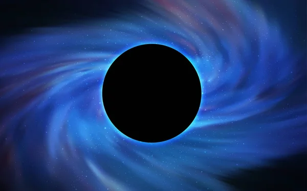 Modèle Vectoriel Bleu Clair Avec Trou Noir Étoiles Illustration Avec — Image vectorielle