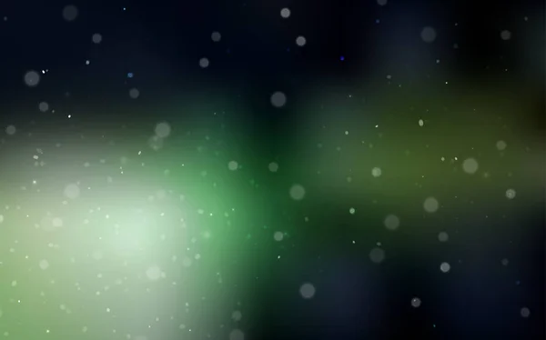 Diseño Vectorial Verde Oscuro Con Copos Nieve Brillantes Ilustración Abstracta — Vector de stock