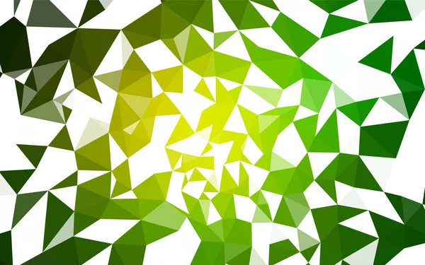 Светло Зеленый Желтый Векторный Многоугольный Искушение Красочная Абстрактная Иллюстрация Треугольниками — стоковый вектор