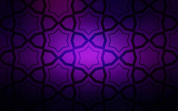 深紫色 粉红色矢量纹理与美丽的星星 现代几何抽象例证与星 包装礼品的图案 — 图库矢量图片