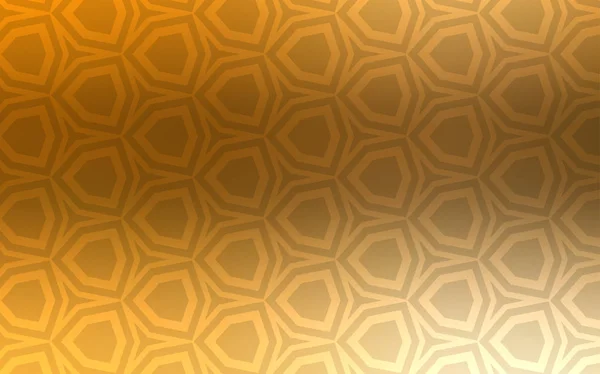 Ljus Orange Vektorbakgrund Med Hexagoner Design Abstrakt Stil Med Hexagoner — Stock vektor