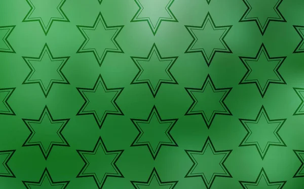 Светло Зеленое Векторное Покрытие Маленькими Большими Звездами Сияющая Цветная Иллюстрация — стоковый вектор