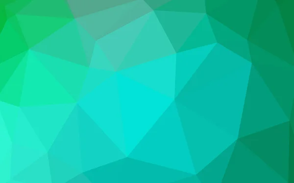 Světle Zelená Vektorová Abstraktní Mozaika Třpytivé Abstraktní Ilustrace Elegantními Trojúhelníky — Stockový vektor
