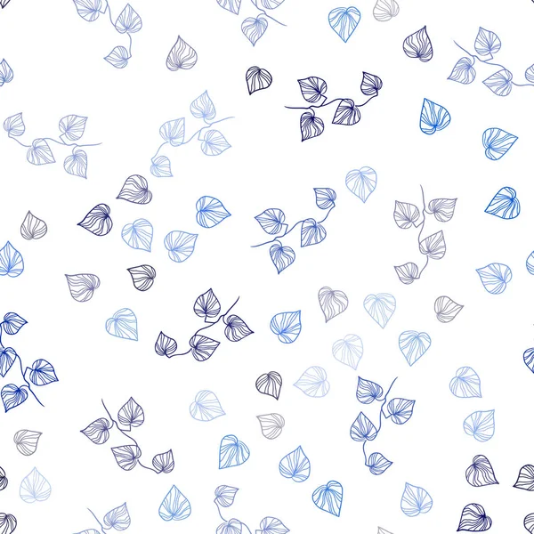 Темно Синий Вектор Безморщинистый Естественный Обратный Ход Листьями Новая Красочная — стоковый вектор