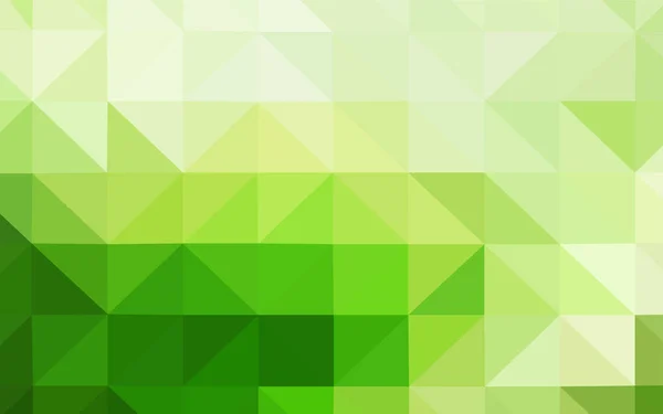 Světle Zelené Vektor Polygonální Šablona Zářivé Barevné Ilustrace Trojúhelníky Nejlepší — Stockový vektor