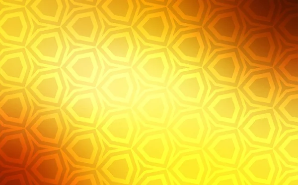 Світло Оранжевий Векторний Візерунок Барвистими Гексагонами Розмитий Фон Барвистими Гексагонами — стоковий вектор