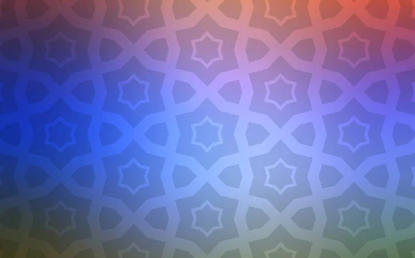 Modèle Vectoriel Bleu Clair Rouge Avec Étoiles Ciel Étoiles Sur — Image vectorielle