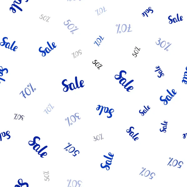 深蓝色矢量无缝模式与 的迹象 五颜六色的百分比符号集在简单的风格 季销售 购物广告模板 — 图库矢量图片