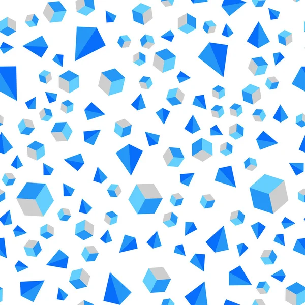 Vecteur Bleu Clair Texture Isométrique Sans Couture Avec Style Poly — Image vectorielle