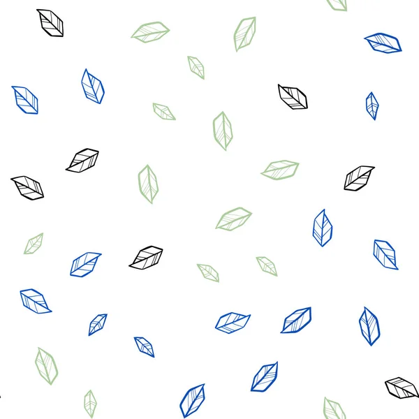 Bleu Clair Vert Vecteur Sans Couture Fond Doodle Avec Des — Image vectorielle