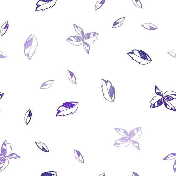 Dark Purple Rose Vecteur Sans Couture Fond Doodle Avec Des — Image vectorielle