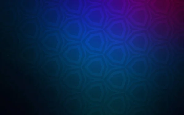 Rose Foncé Couverture Vectorielle Bleue Avec Ensemble Hexagones Hexagones Colorés — Image vectorielle