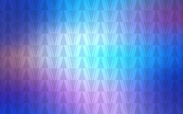 Hellrosa Blaue Vektorschablone Mit Linien Dreiecken Moderne Abstrakte Illustration Mit — Stockvektor