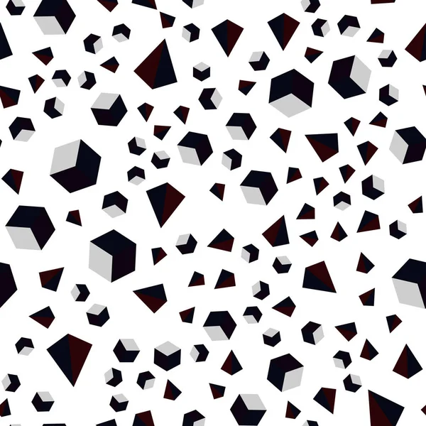 Tmavě Červený Vektor Bezešvé Izometrické Kryt Trojúhelníky Obdélníky Abstraktní Obrázek — Stockový vektor