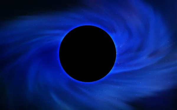 Modèle Vectoriel Bleu Clair Avec Trou Noir Espace Illustration Colorée — Image vectorielle