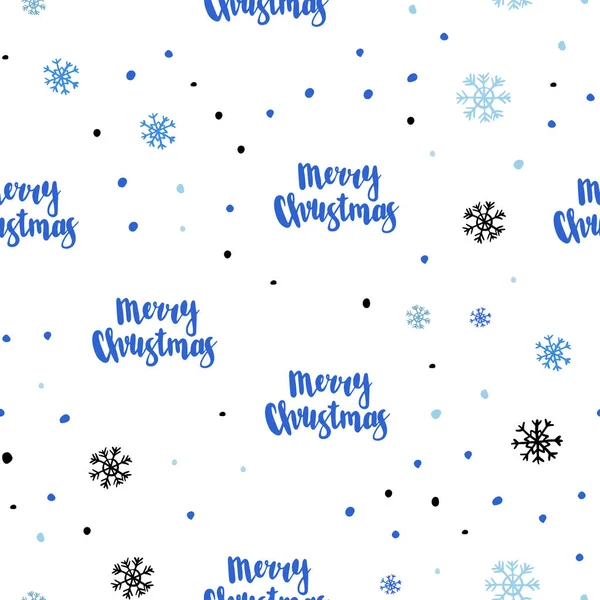 Светло Голубое Векторное Покрытие Красивыми Снежинками Сияющая Красочная Иллюстрация Снегом — стоковый вектор