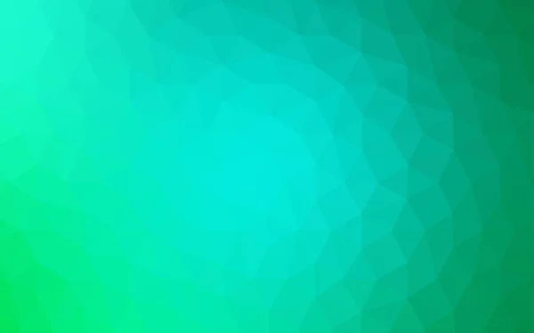 Verde Chiaro Vettore Poligono Sfondo Astratto Campione Geometrico Triangolare Con — Vettoriale Stock