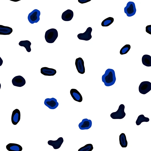 Donkerblauw Vector Naadloze Dekking Met Vlekken Wazig Bubbels Abstracte Achtergrond — Stockvector