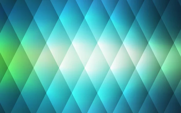 Bleu Clair Couverture Vectorielle Verte Dans Style Polygonal Rectangules Sur — Image vectorielle
