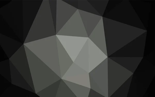 Plantilla Mosaico Triángulo Vector Gris Oscuro Ilustración Colorida Estilo Poligonal — Vector de stock