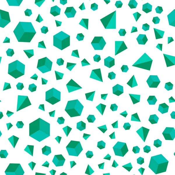 Hellgrüner Vektor Nahtlos Isometrisches Muster Mit Polygonalem Stil Mit Würfeln — Stockvektor