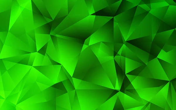 Светло Зеленый Векторный Узор Полигональном Стиле Декоративный Дизайн Абстрактном Стиле — стоковый вектор