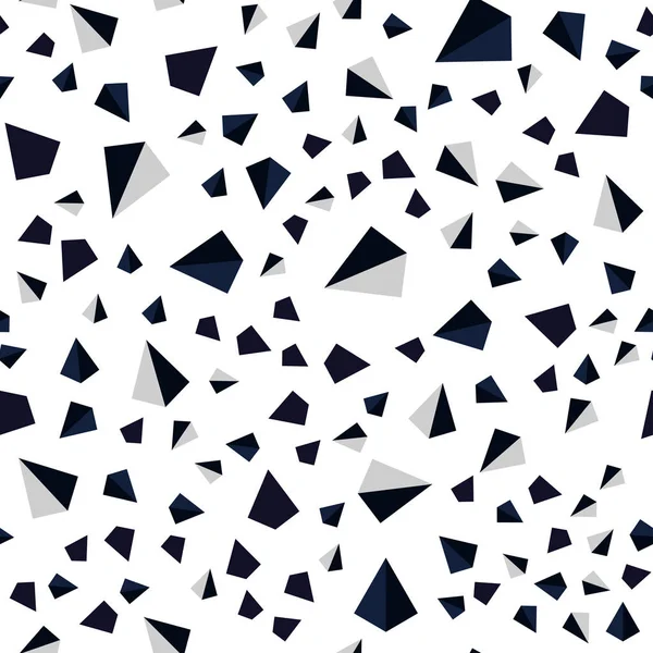 Bleu Foncé Vecteur Jaune Sans Couture Fond Isométrique Avec Triangles — Image vectorielle