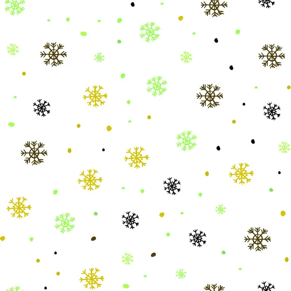 Dark Multicolor Vector Seamless Pattern Christmas Snowflakes Modern Geometrical Abstract — Stock Vector