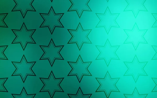 Textura Vetorial Verde Claro Com Belas Estrelas Ilustração Abstrata Geométrica — Vetor de Stock