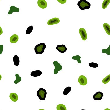 Işık yeşil vektör disklerle sorunsuz doku. Soyut illüstrasyon renkli baloncuklar doğa tarzı ile. Duvar kağıdı, kumaş üreticileri için modaya uygun bir tasarım.